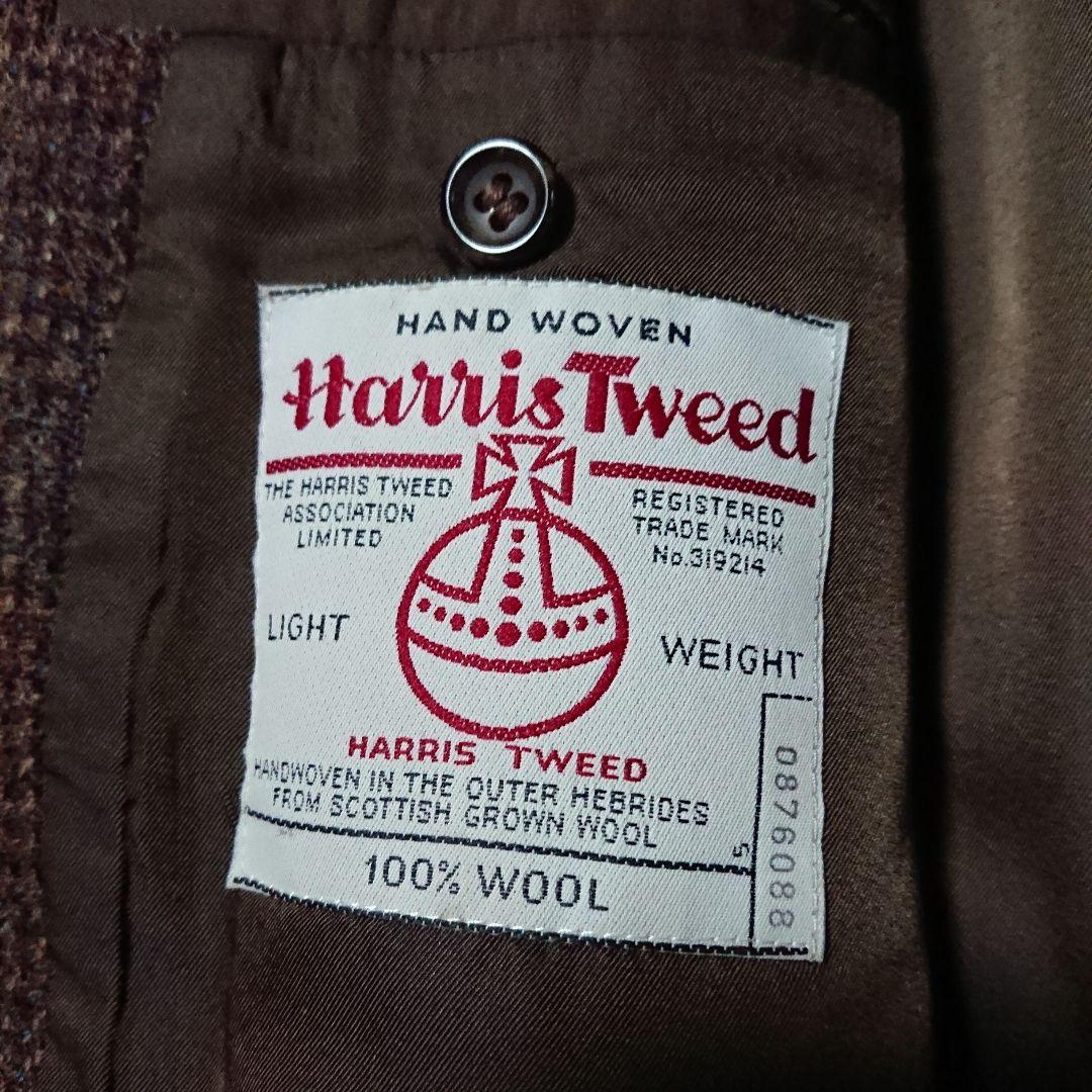 Harris Tweed テーラードジャケット ブラウン BIGI
