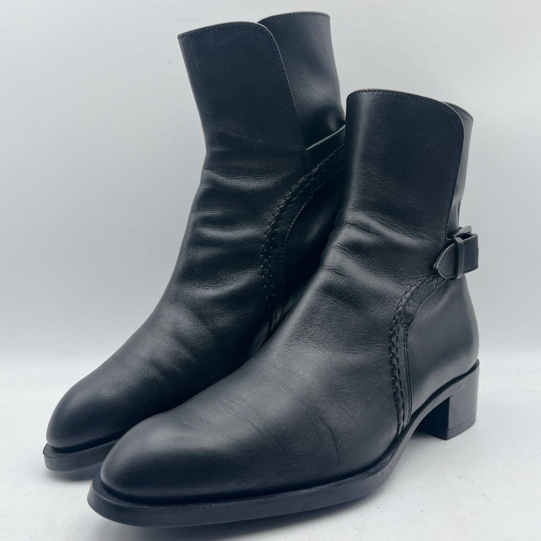 希少✨TOD'S トッズ ジョッパーブーツ ショートブーツ ベルト 黒 35.5