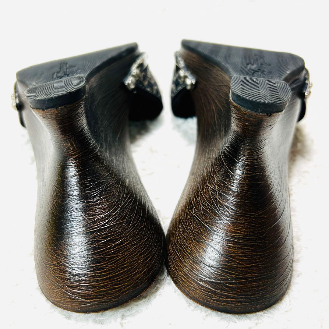 【美品✨箱付】フェラガモ ナッパレザー ミュール サンダル ガンチーニ 7D