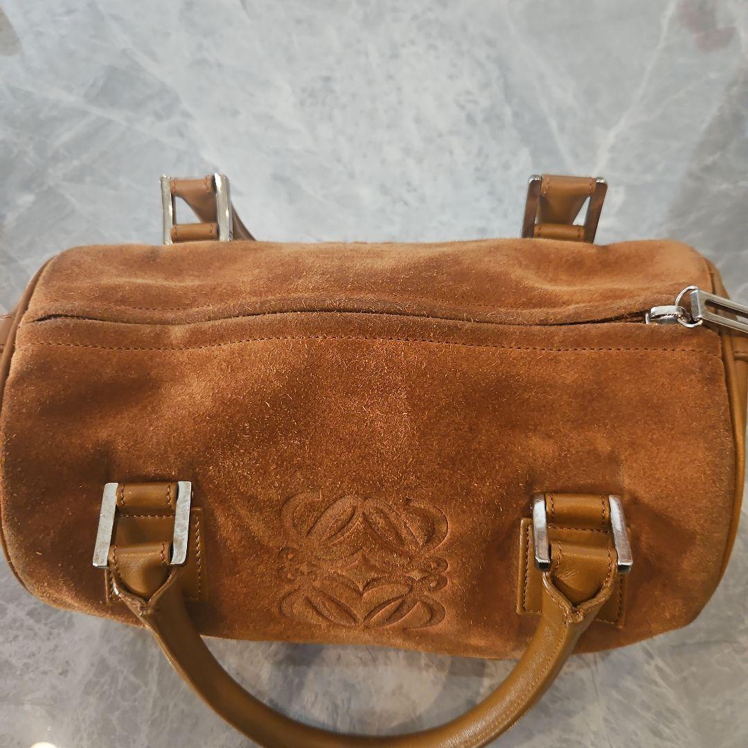 LOEWE スエード ハンドバッグ ブラウン