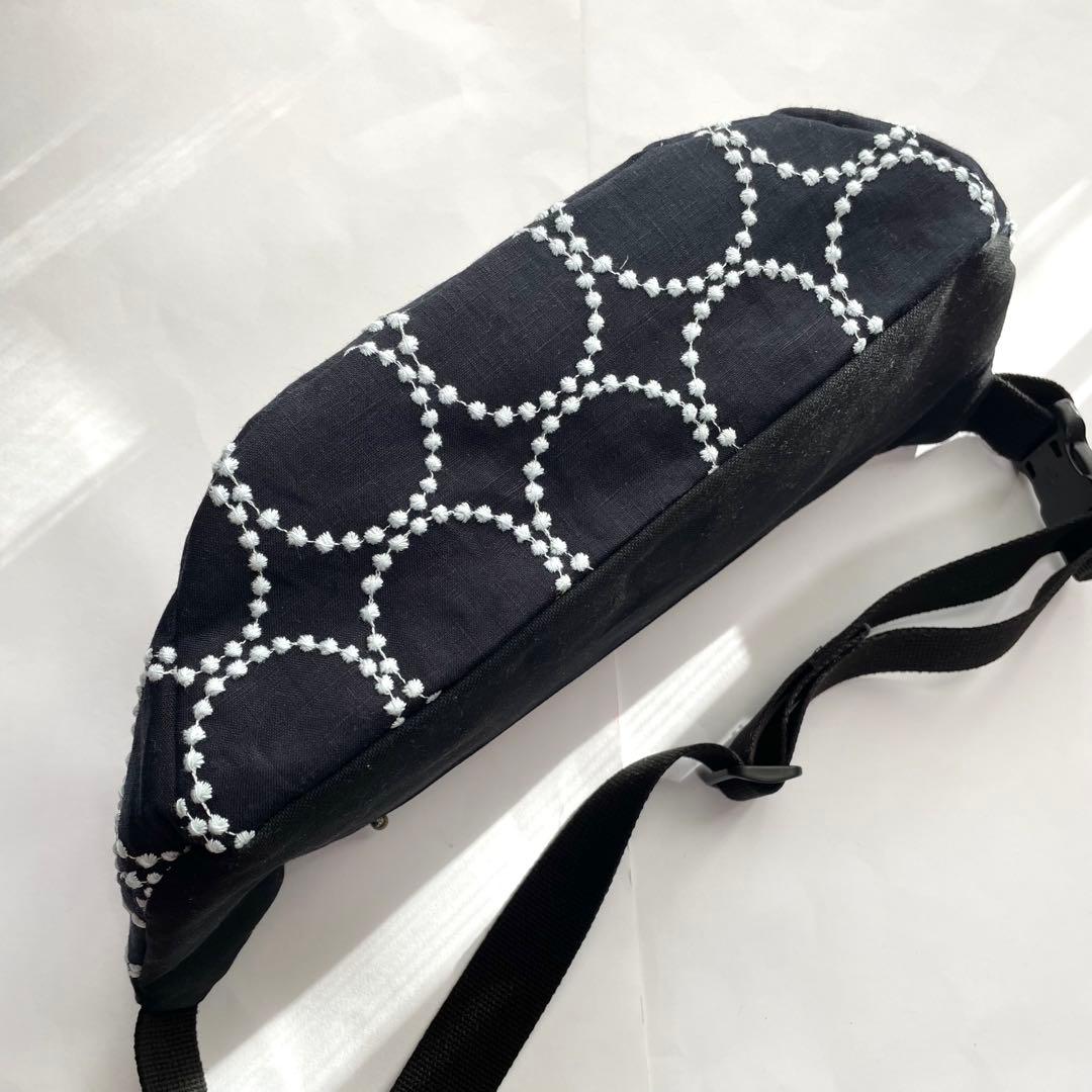 ミナペルホネン タンバリンnavy ハンドメイド ボディバッグ