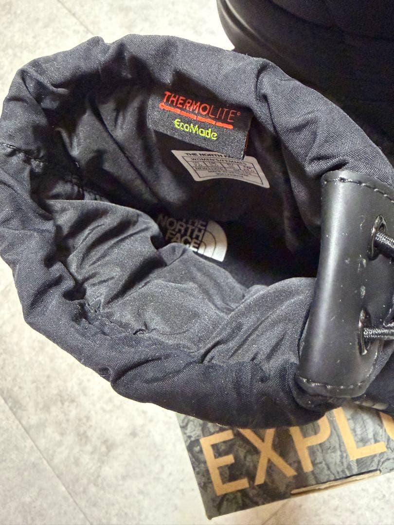 極美品ノースW Nuptse Bootie WP VII Short 黒24cm