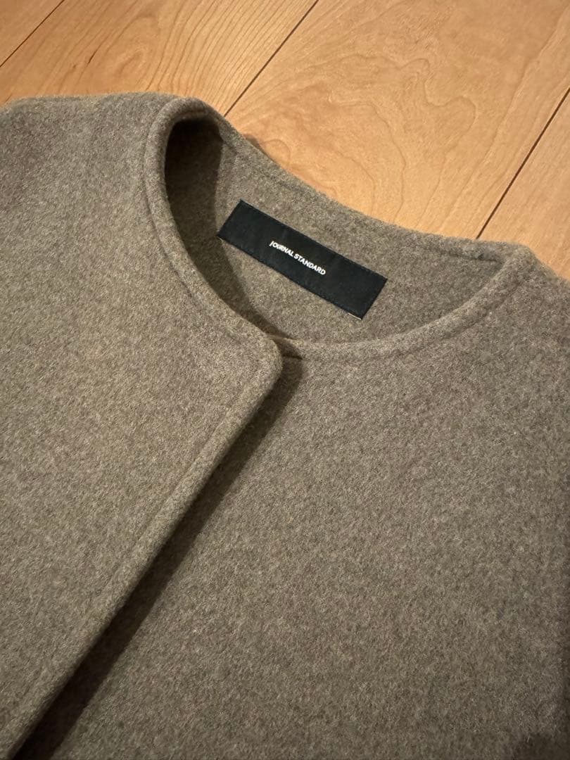 JOURNAL STANDARD ノーカラージャケット ブラウン　S