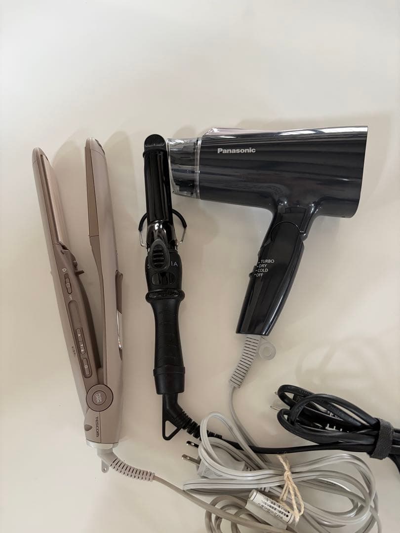 ヘアドライヤーセット　アイロン　カール　パナソニック　テスコム　サロニア