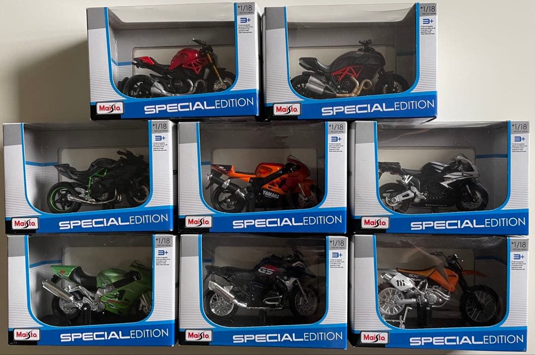 Maisto 1/18 SPECIAL EDITION リアルバイク 8種セット