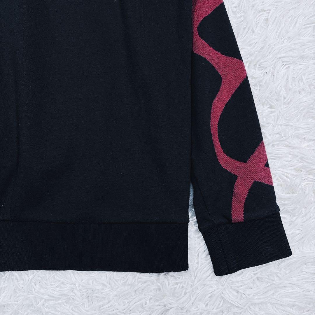 美品✨ポールスミス　スウェット　ビックロゴ　スリーブデザイン　黒　XL