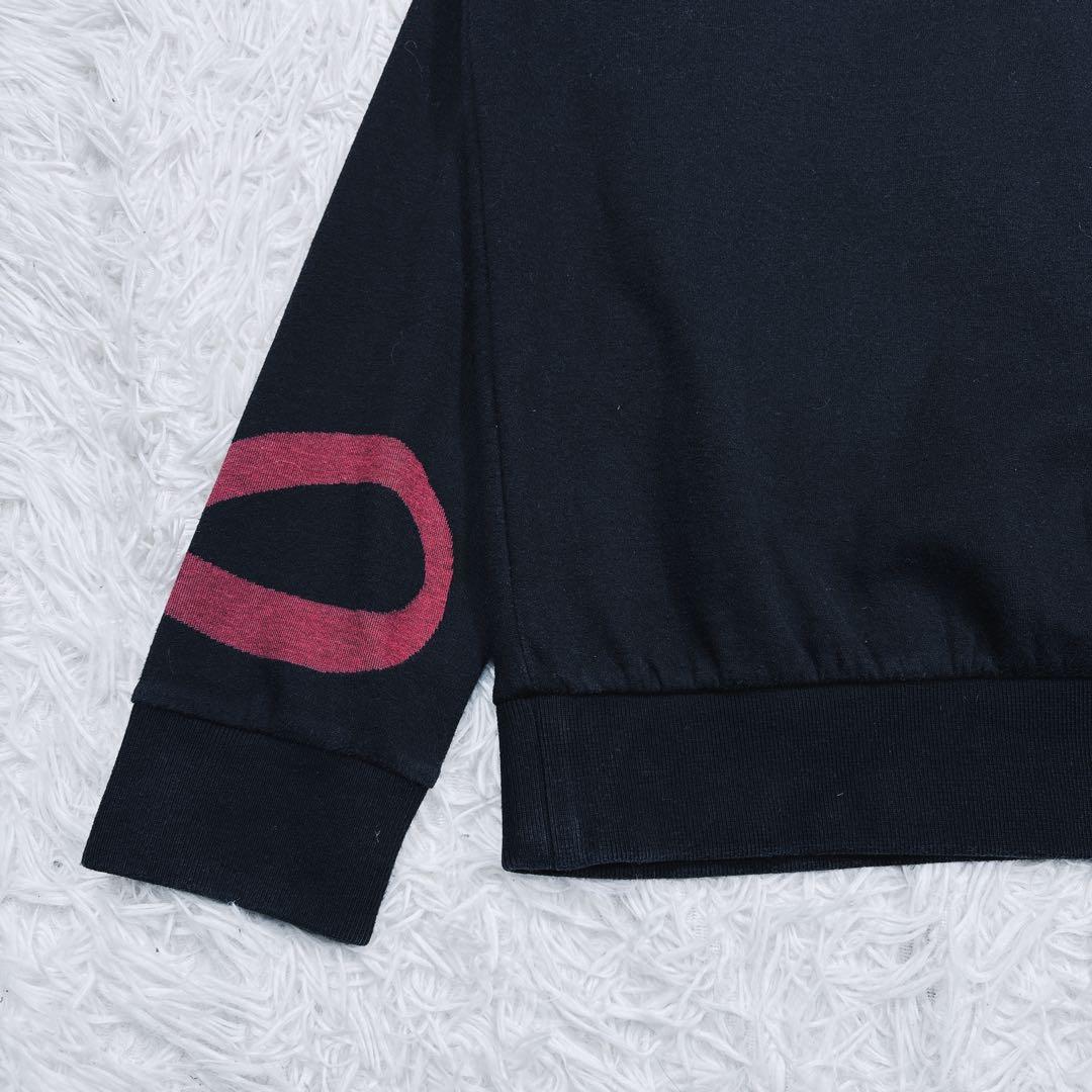 美品✨ポールスミス　スウェット　ビックロゴ　スリーブデザイン　黒　XL