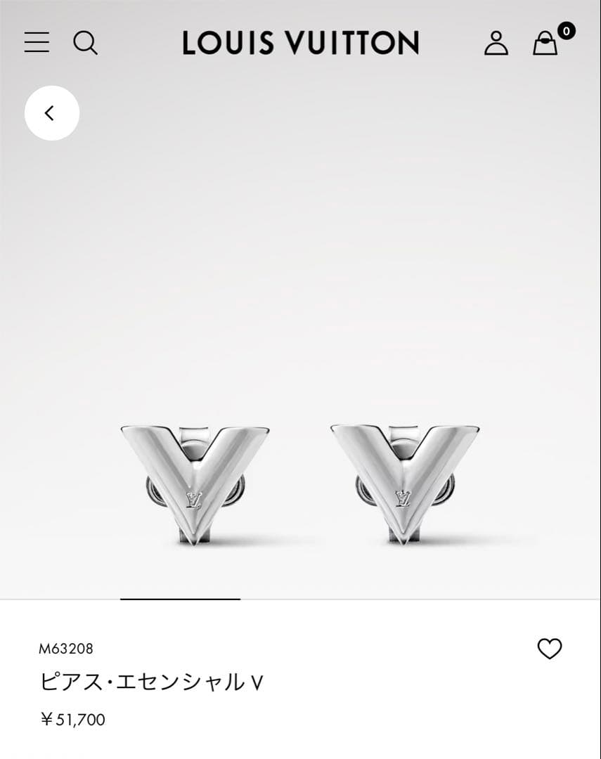 LOUIS VUITTON ピアス 片耳