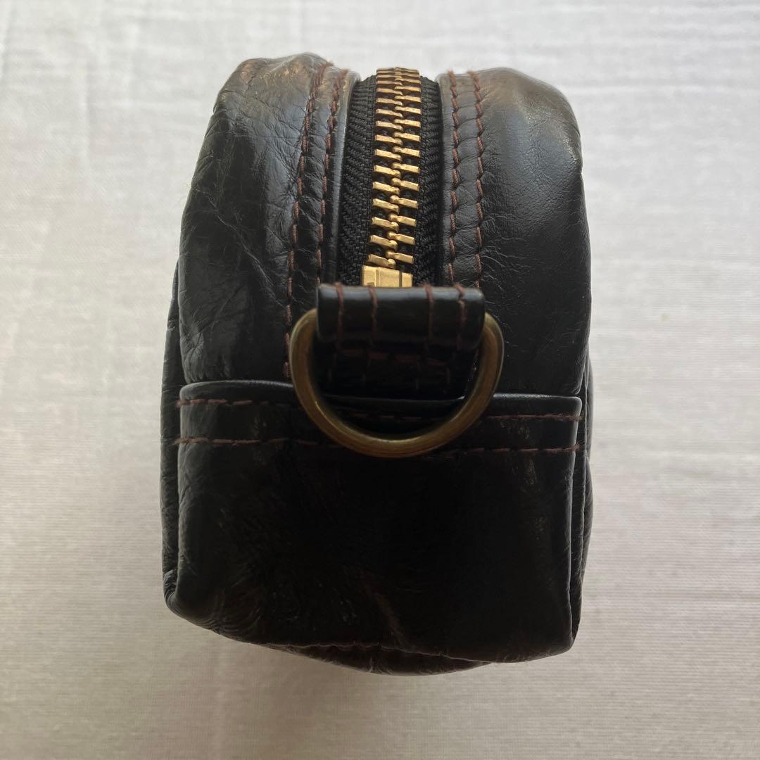 【かつかわ】スタンダードモーターサイクルレザー　ベルトポーチL 茶芯