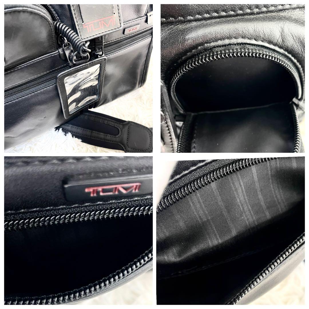 トゥミ TUMI ビジネスバッグ　ショルダーバッグ　オールレザー　ブラック　黒