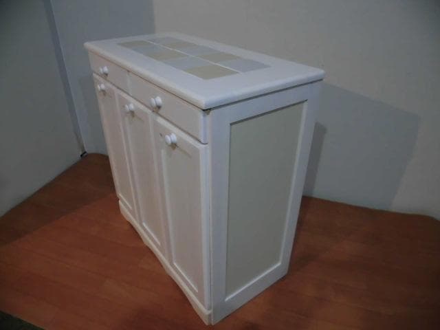 送料無料/アウトレット/新品★カントリー調★分別ダストボックス（3分別）ホワイト