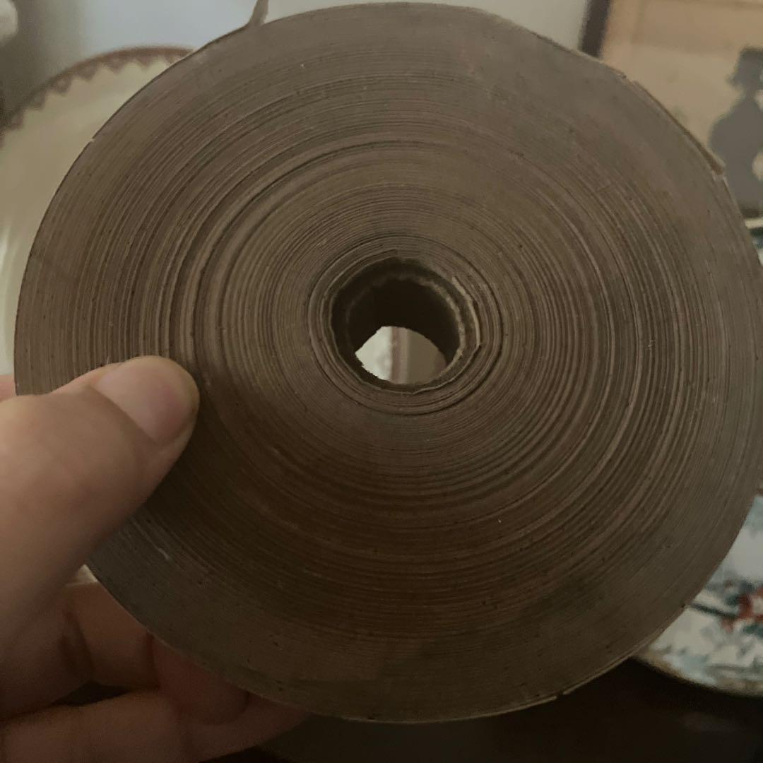 超レア　イギリスヴィンテージチケットロール１本　くすみブラウン　ベージュ