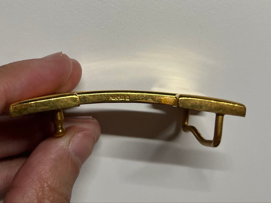 HERMES ゴールドH型バックル　エルメス　ヴィンテージ