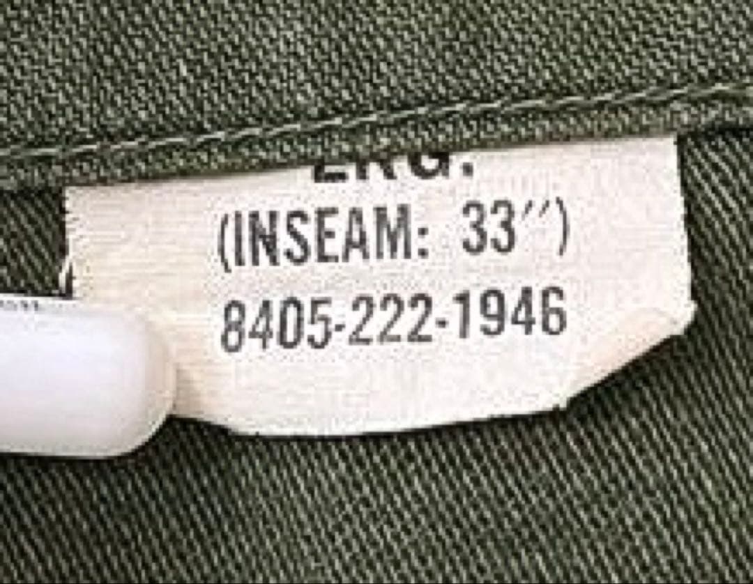 USED アメリカ軍 60s ベイカーパンツ ボタンフライ＆サイドアジャスター