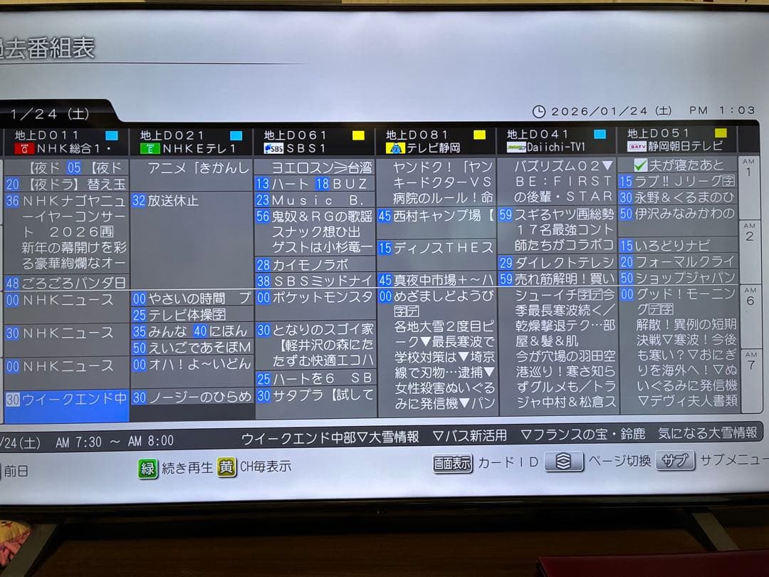 TOSHIBA DBR-M490 タイムシフトマシン 全録 5TB