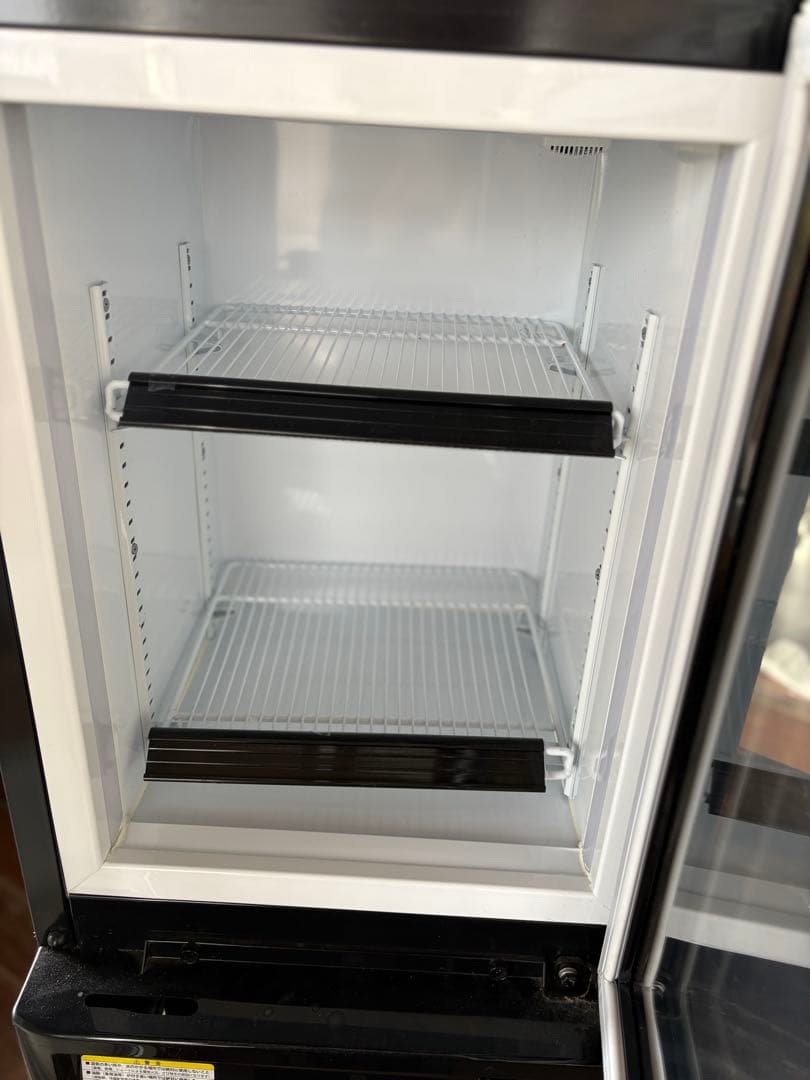 ブラックガラス扉ディスプレイ冷凍庫