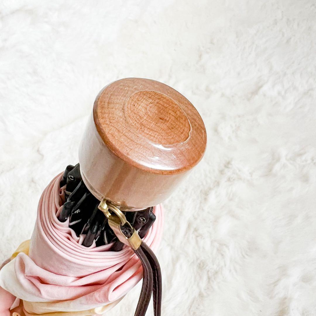 レディース ベンガラ染 晴雨兼用 UVカット 日傘 ２段折りたたみ傘 小宮商店