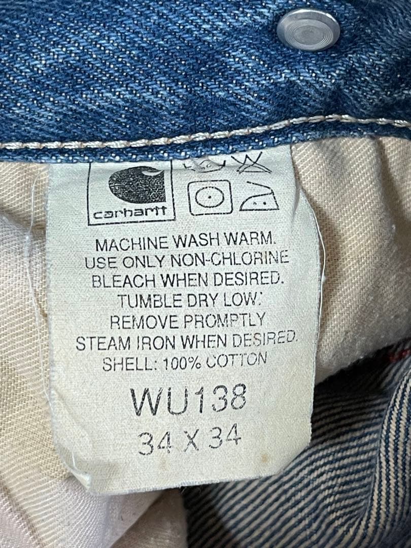 【希少】90‘s Carhartt ダブルニー サイズ 34 ワークパンツ