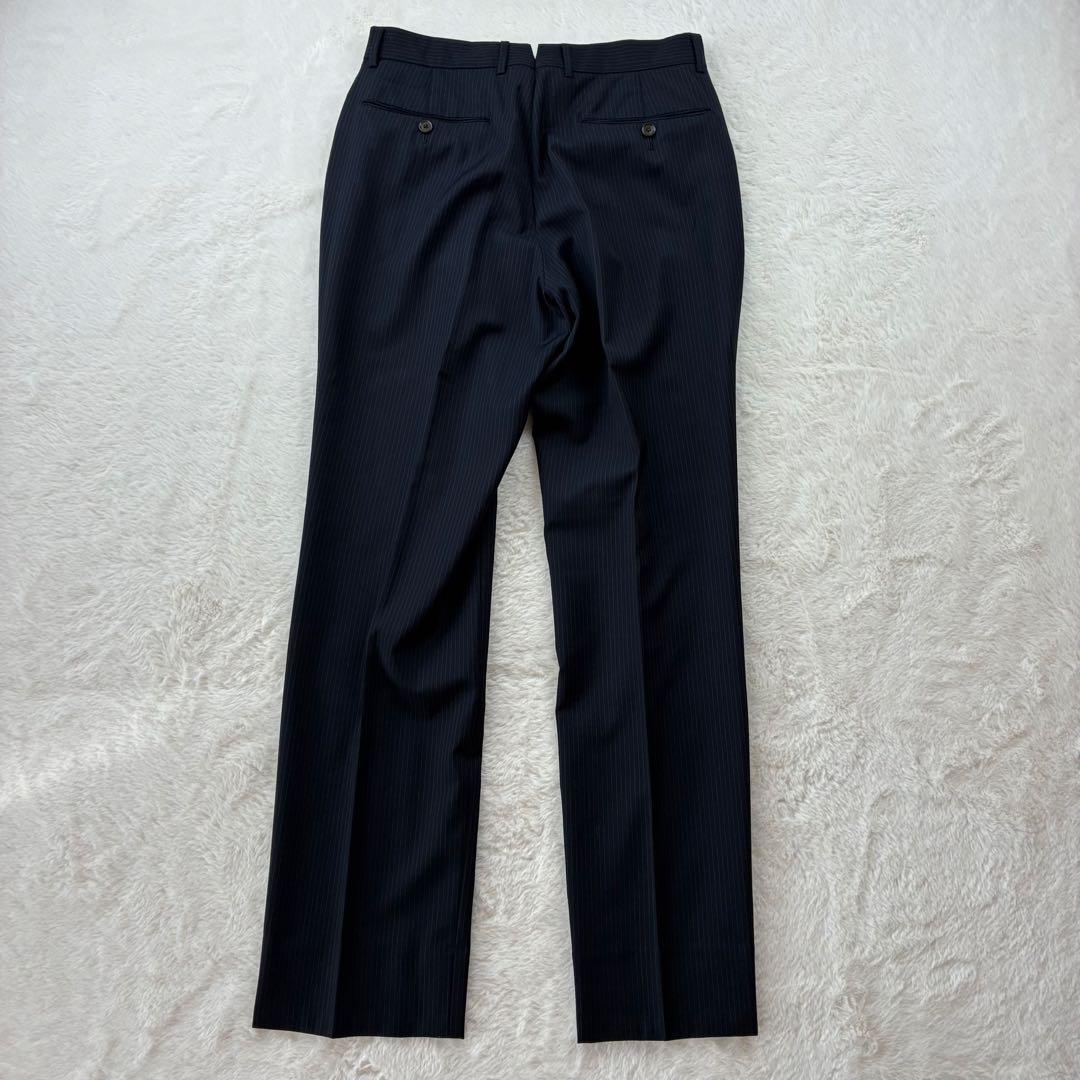 トゥモローランド ロロピアーナ　アンコンスーツ　ストライプ　ダークネイビー　44