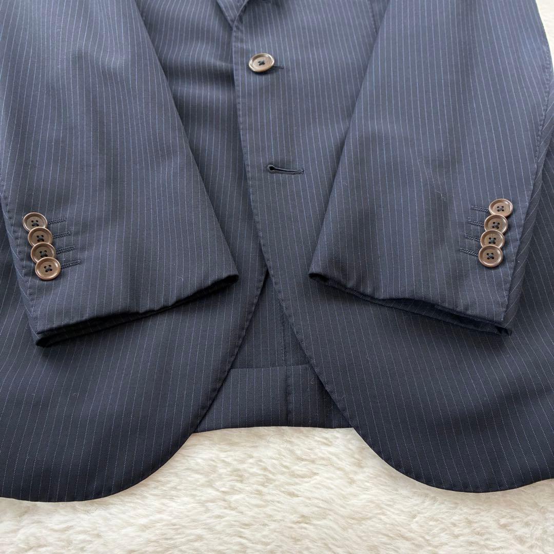 トゥモローランド ロロピアーナ　アンコンスーツ　ストライプ　ダークネイビー　44