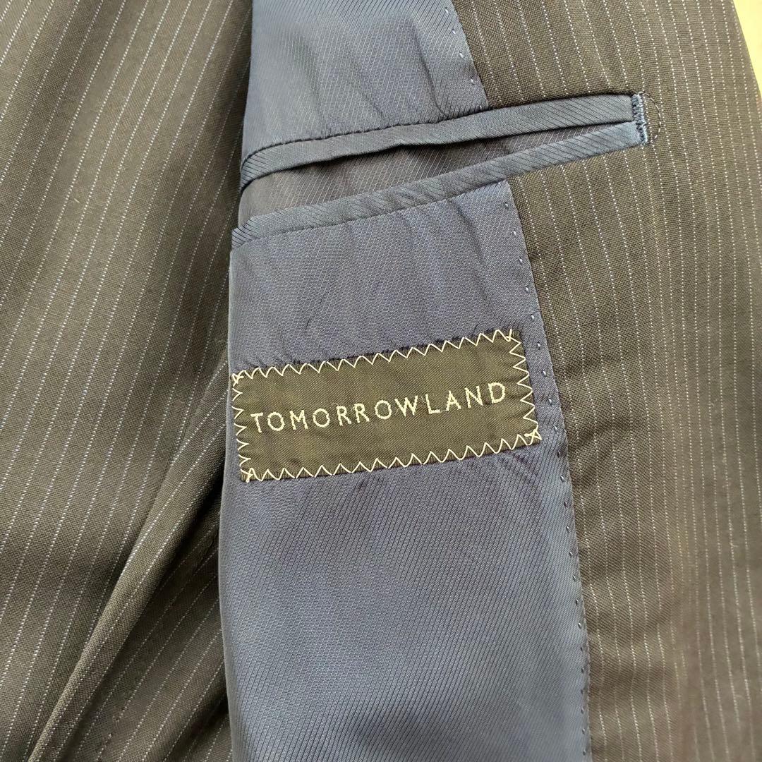 トゥモローランド ロロピアーナ　アンコンスーツ　ストライプ　ダークネイビー　44