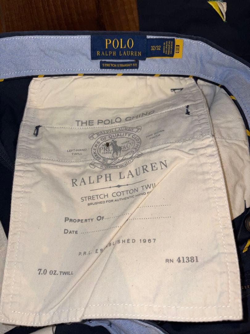 ポロラルフローレン ヨット刺繍 総柄チノ 32/32