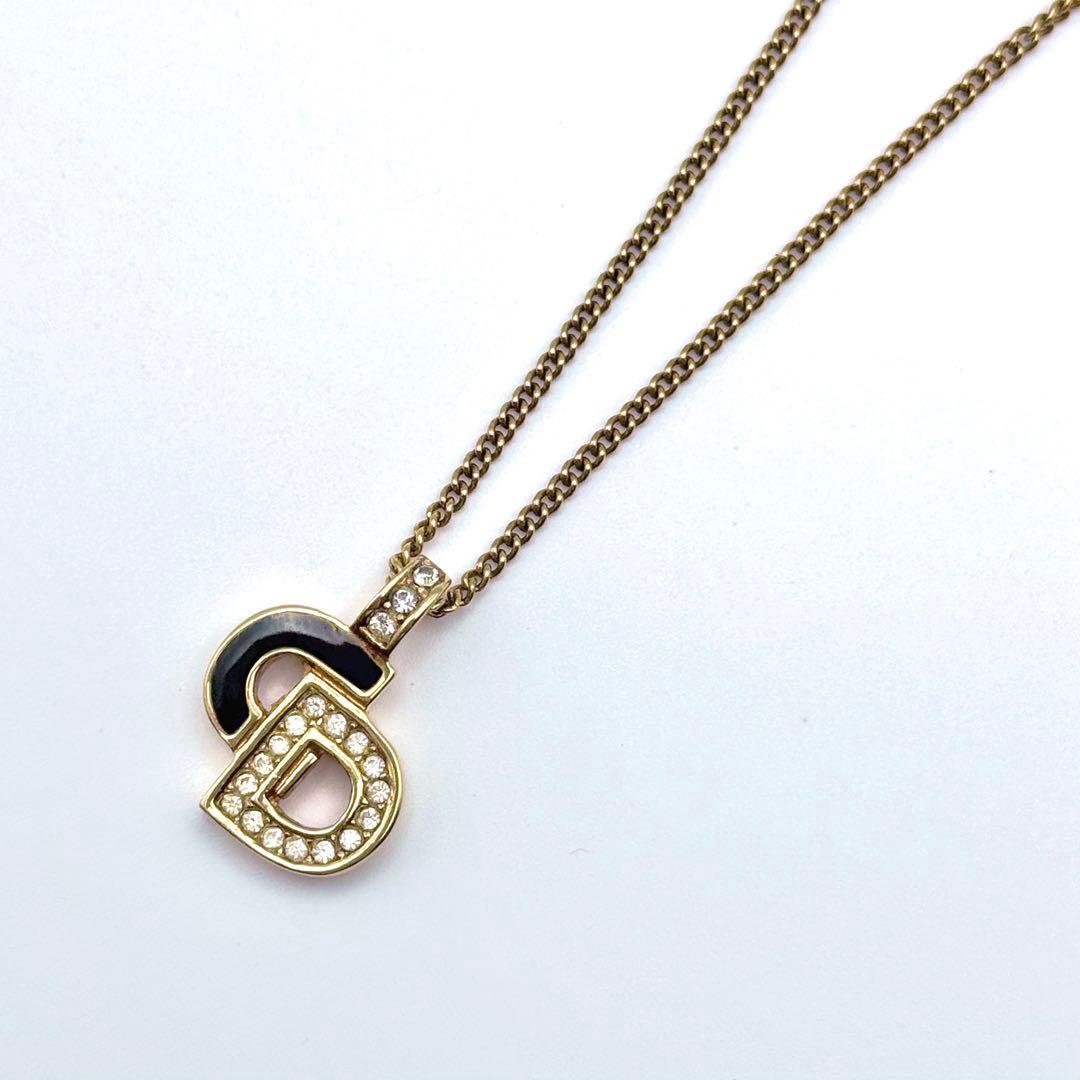 美品✨Christian Dior ディオール CDロゴ ネックレス 刻印あり