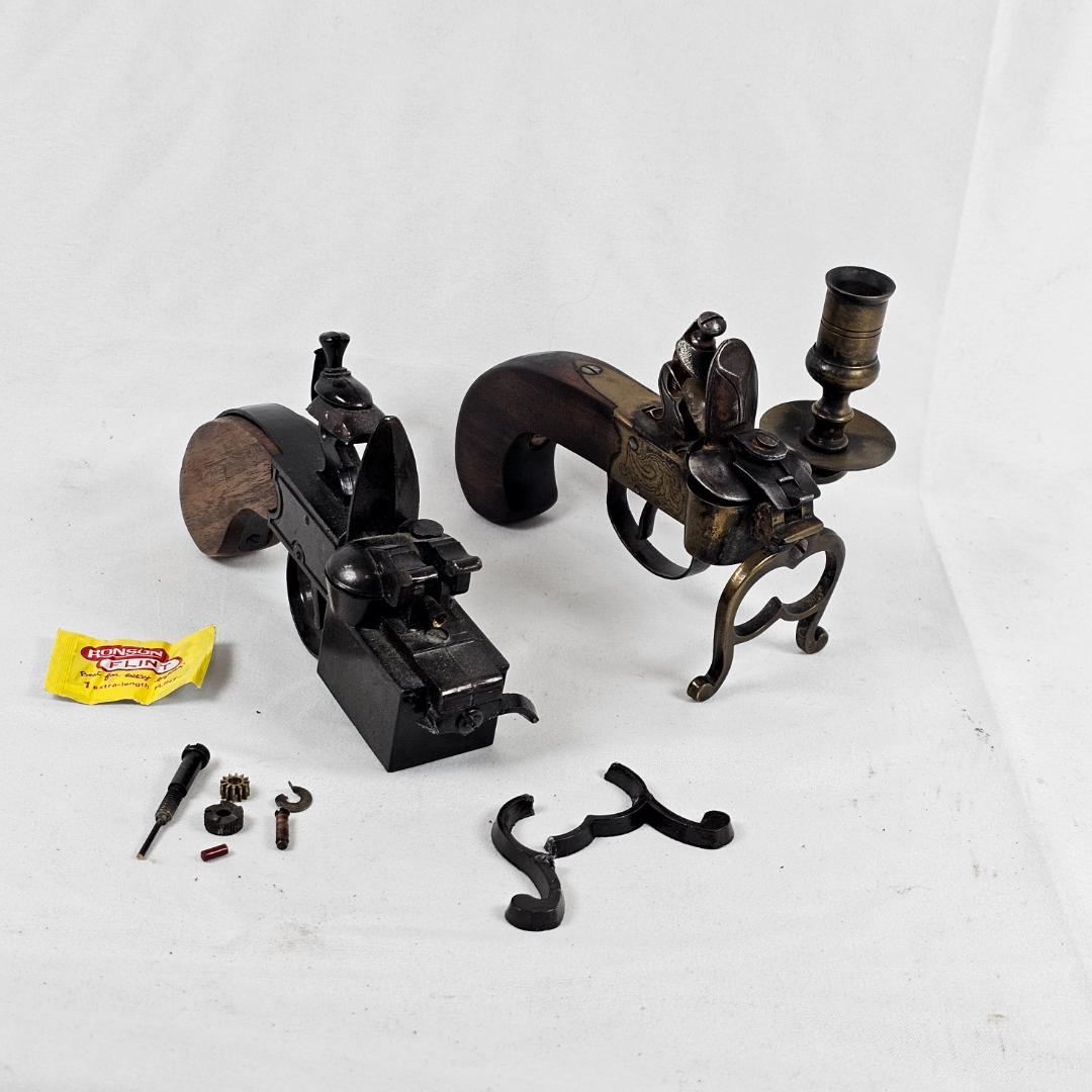 ヴィンテージ ピストル型 卓上小物 2点 ジャンク 修理・置物用