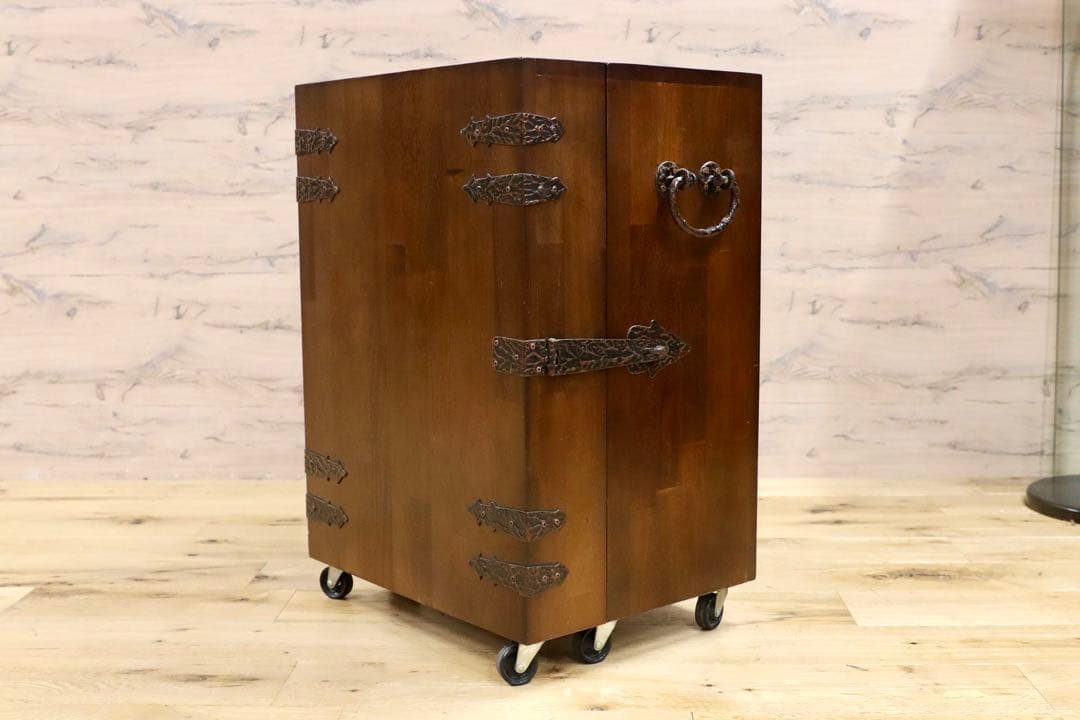 GMHN4○KOIZUMI / 小泉産業 チェスト ワゴン からくり収納 和モダ