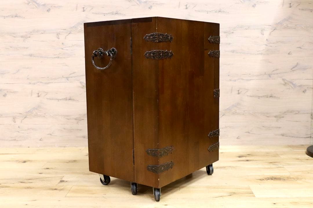 GMHN4○KOIZUMI / 小泉産業 チェスト ワゴン からくり収納 和モダ