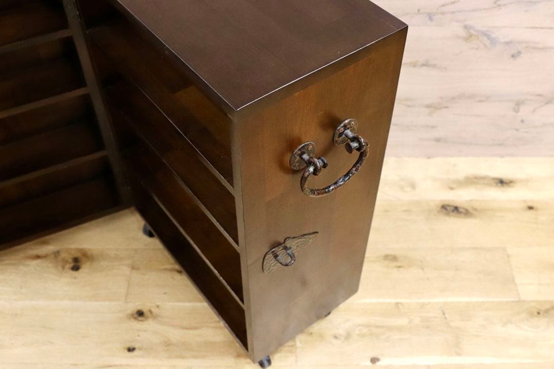 GMHN4○KOIZUMI / 小泉産業 チェスト ワゴン からくり収納 和モダ