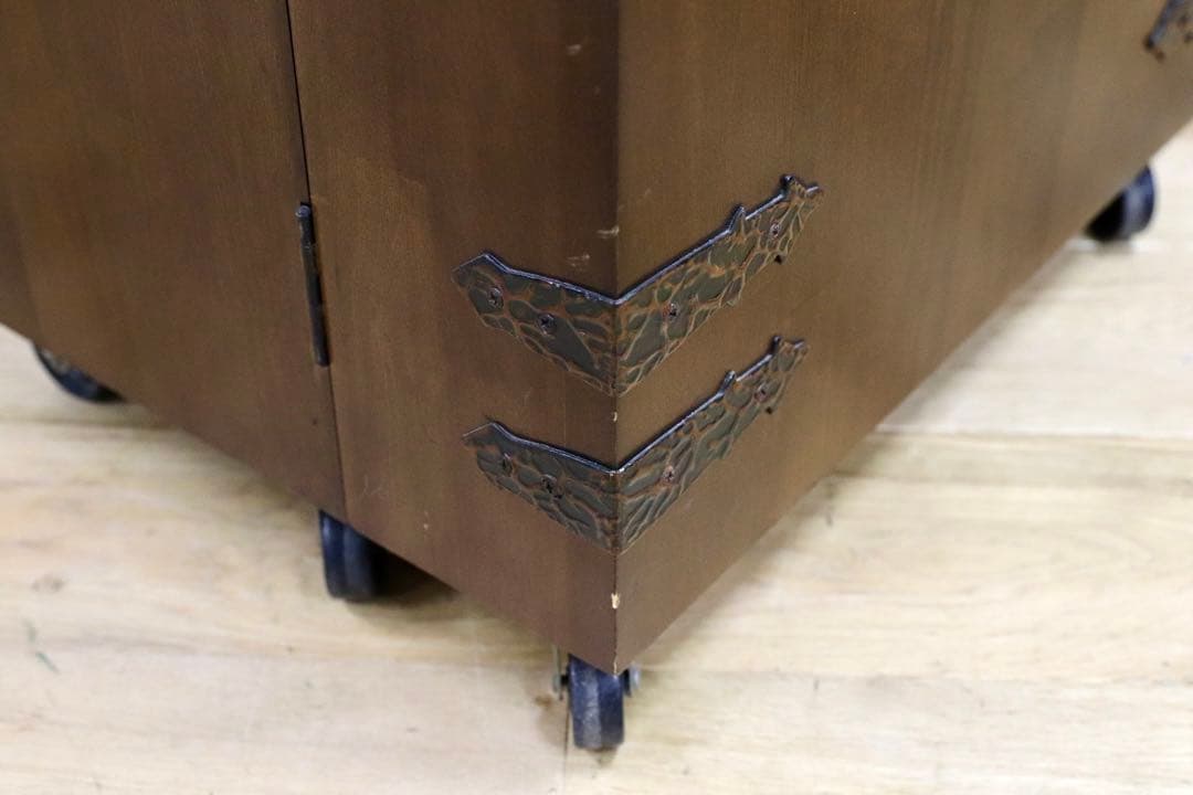 GMHN4○KOIZUMI / 小泉産業 チェスト ワゴン からくり収納 和モダ