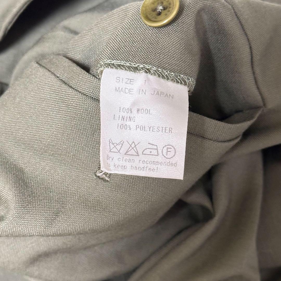 MARKAWARE フロントプリーツ ペグトップ オーガニックウール スラックス