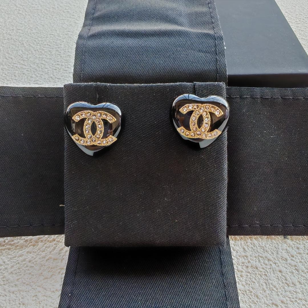 CCロゴ ハート ピアス