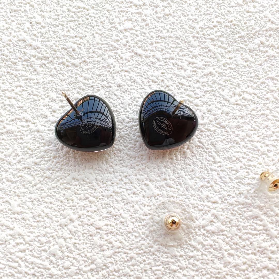 CCロゴ ハート ピアス