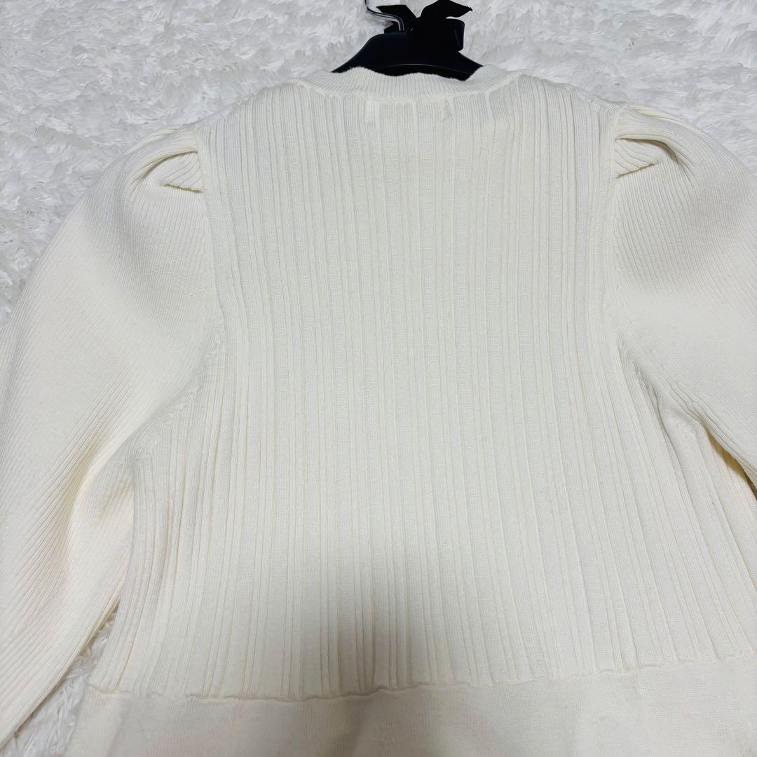 23100円未使用タグ付き　ラブティックボンボンパワショルロングニットワンピース