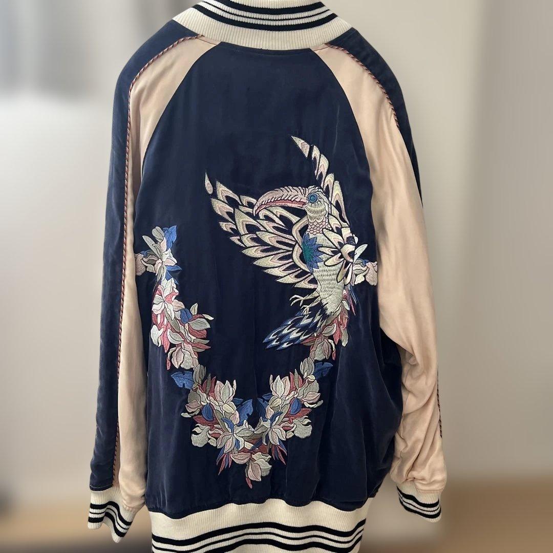 トゥカン刺繍スカジャン