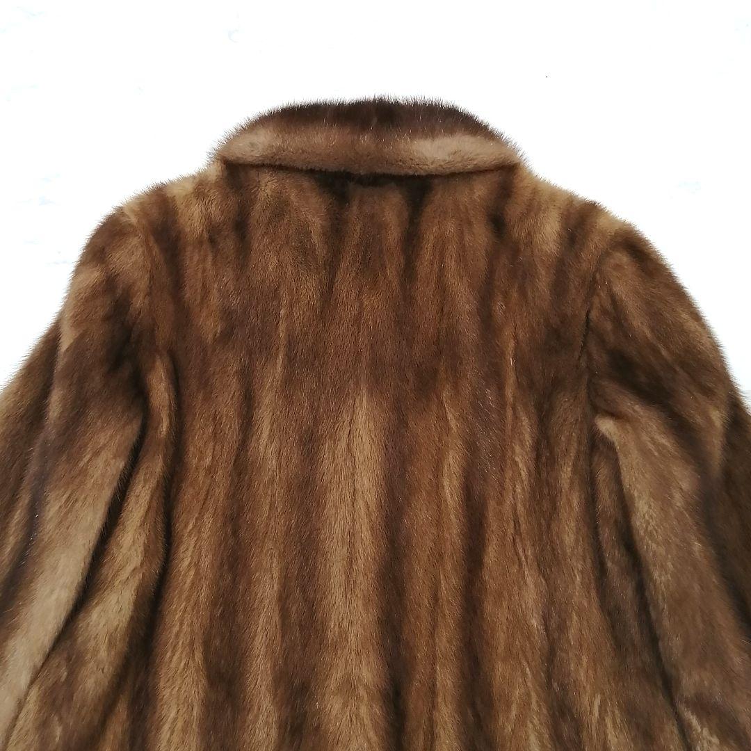 デミバフミンク　毛皮 コート　フレア　ゆったり　リアルファー　毛並み良好　高級
