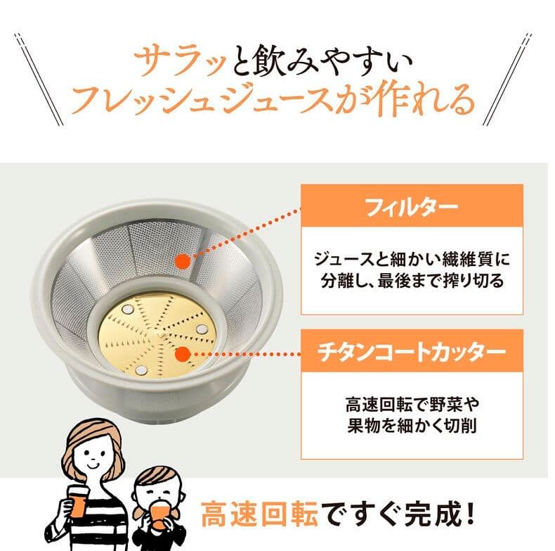 象印 ジューサー BM-JH05-WA ホワイト