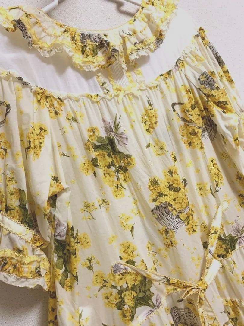 PINK HOUSE なのはなプリントワンピース