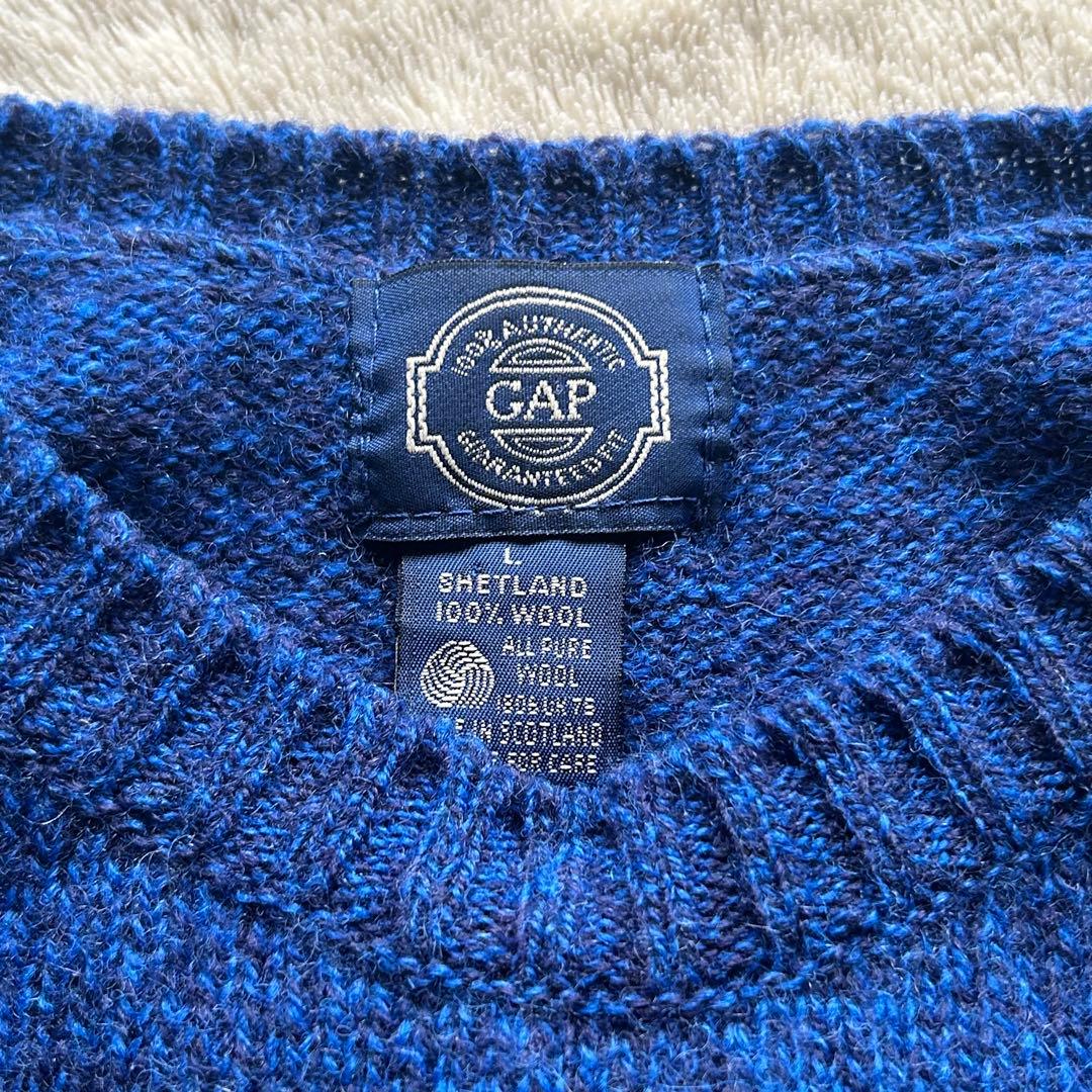 希少 80s OLD GAP シェットランドウールニット スコットランド製