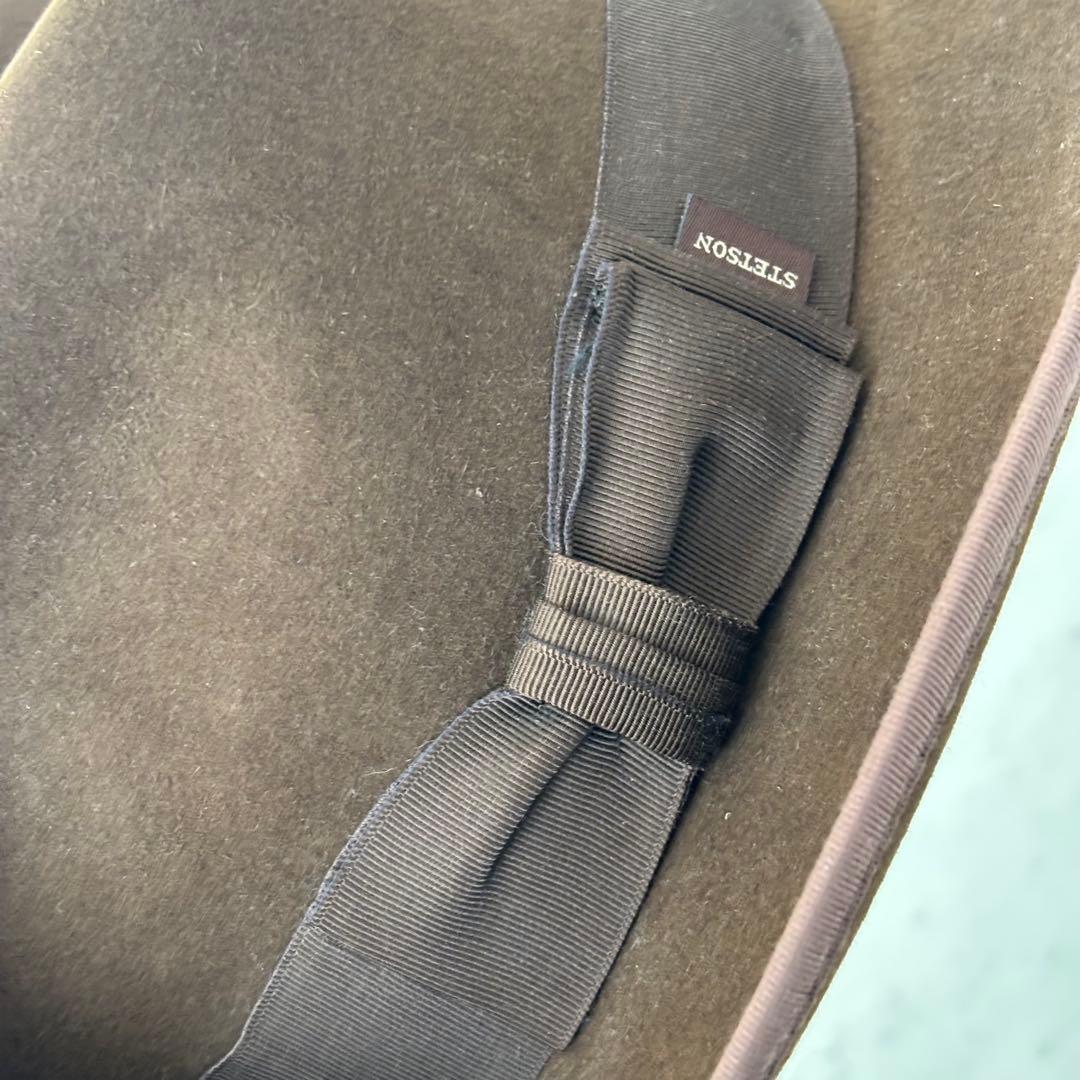 極美品✨STETSON ステットソン 中折れハット ブラウン 7 3/8