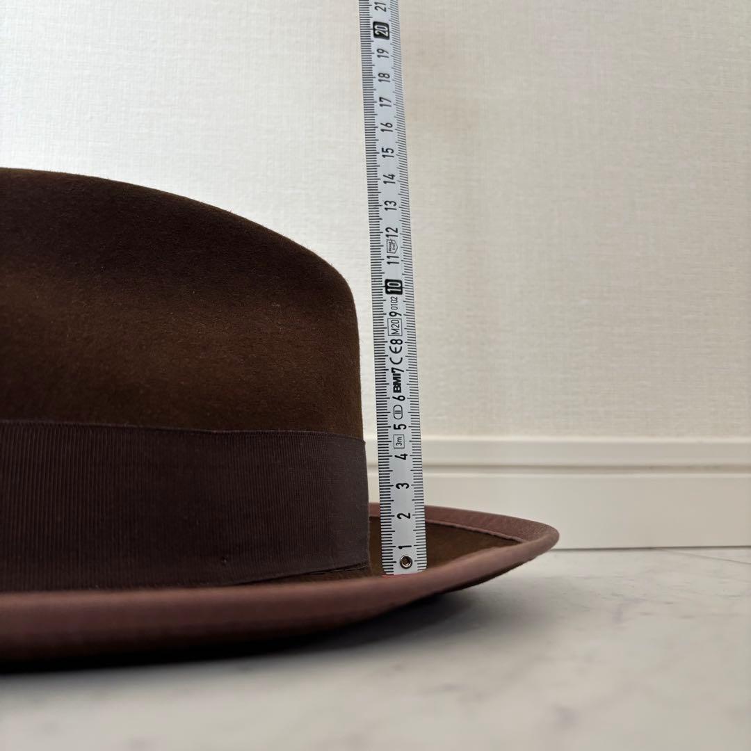 極美品✨STETSON ステットソン 中折れハット ブラウン 7 3/8
