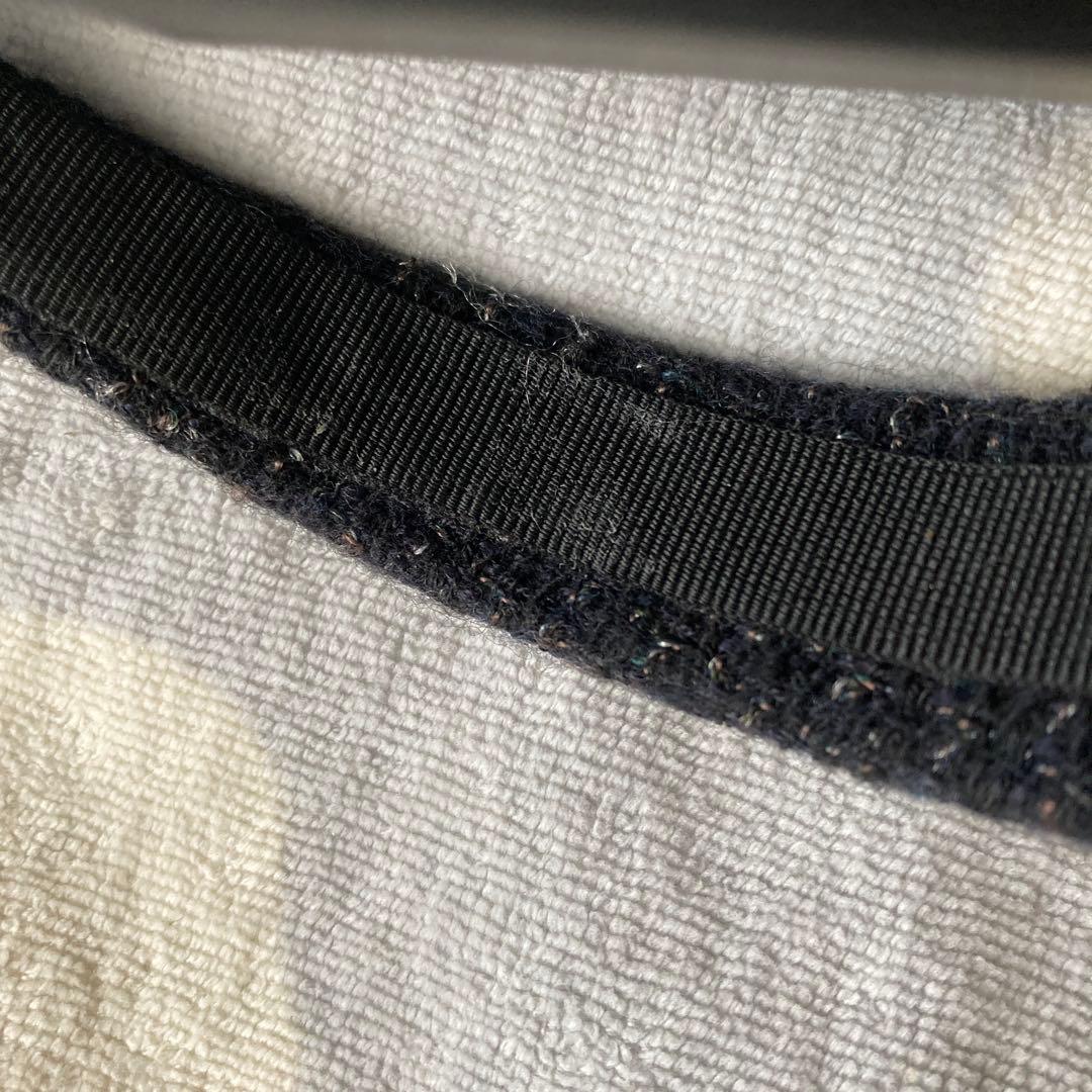 CHANELチェーン付ツィードカチューシャ