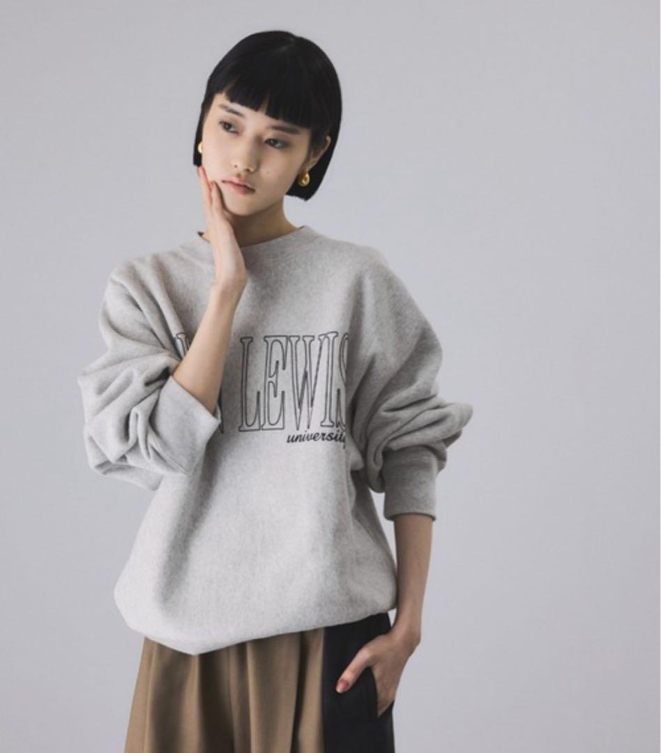 アダムエロペ　チャンピオングレー ロゴ入り スウェット トレーナー