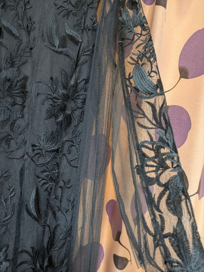 coffee★美品試着のみ★エスニックサイドプリーツドレス★ダークグリーン