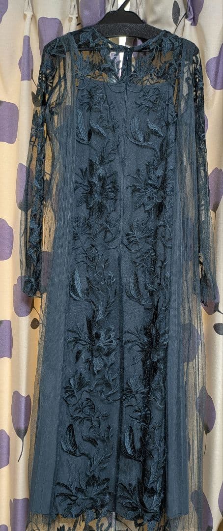 coffee★美品試着のみ★エスニックサイドプリーツドレス★ダークグリーン