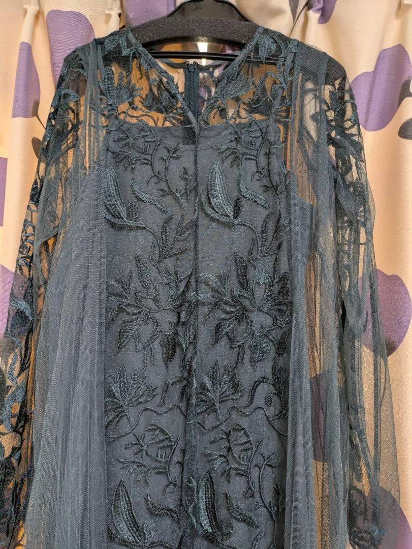 coffee★美品試着のみ★エスニックサイドプリーツドレス★ダークグリーン