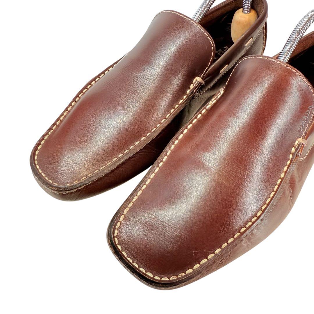 【極美品】PRADA ドライビングシューズ（5）モカシン　デッキシューズ　本革