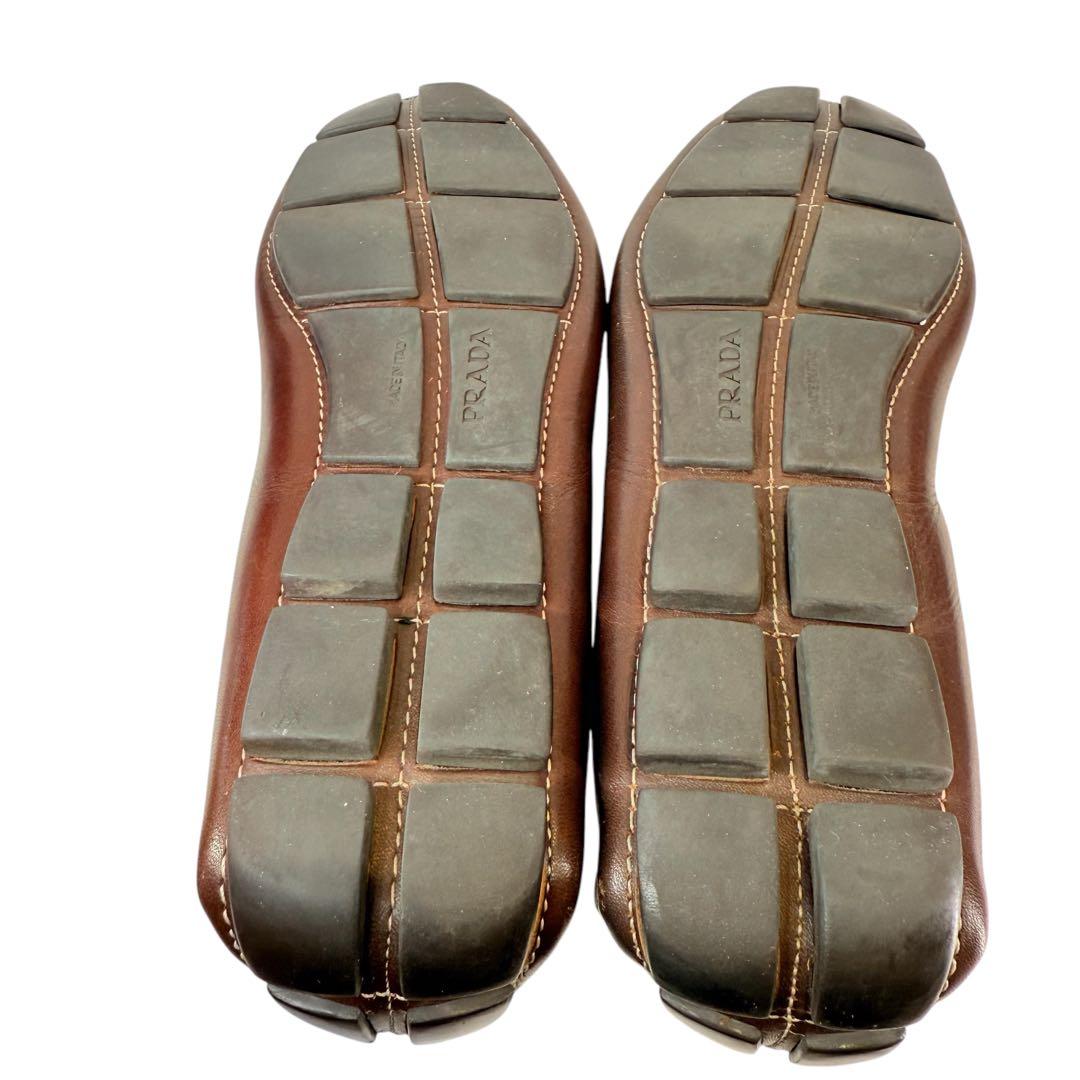 【極美品】PRADA ドライビングシューズ（5）モカシン　デッキシューズ　本革